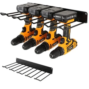 Wandmontage Elektrowerkzeug Organizer - 1 Ebene Organizer Aufbewahrungsregal für Bohrer NEU - Bild 1 von 8