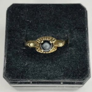 Vintage 10K Karat Yellow Gold Black Tahitian Pearl Ring 2.0 Grams Sz 5 - Bild 1 von 3