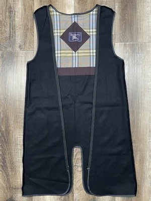 Forro de lã vintage Burberrys of London removível com zíper tamanho 8 preto xadrez - Imagem 1 de 4