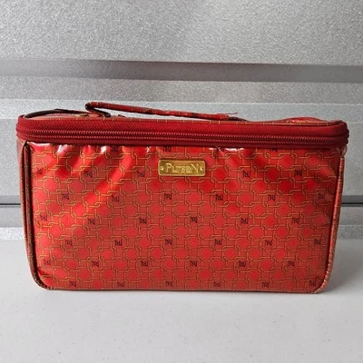 Purse N Makeup Train Case Cosmetic Organizer Travel Toiletry Bag Red - Image 1 of 4