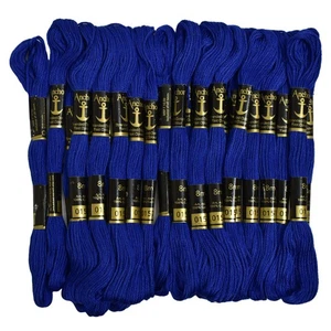 Anchor Thread Floss Cotton Crafting Blue Embroidery Cross Stitch,25 Skiens - Picture 1 of 4