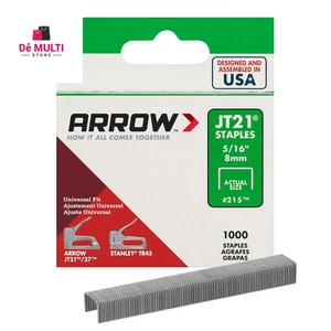 Grapas de alambre delgado Arrow 215 JT21 para grapas y grapadoras paquete de 5/16 en 1000 - Imagen 1 de 9