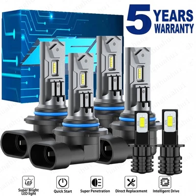 For 94-97 Acura Integra 6PCS LED Headlights High Low Beam Fog Lights Bulbs 6000K - Image 1 of 4