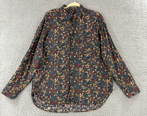 Guess by Georges Marciano Button-Up Shirt Mens Size XL Gray Floral Vintage USA - Picture 1 of 15