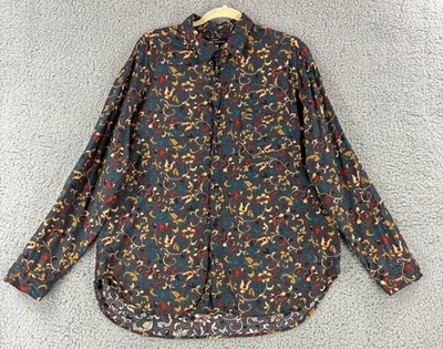 Guess by Georges Marciano Button-Up Shirt Mens Size XL Gray Floral Vintage USA - Image 1 of 4