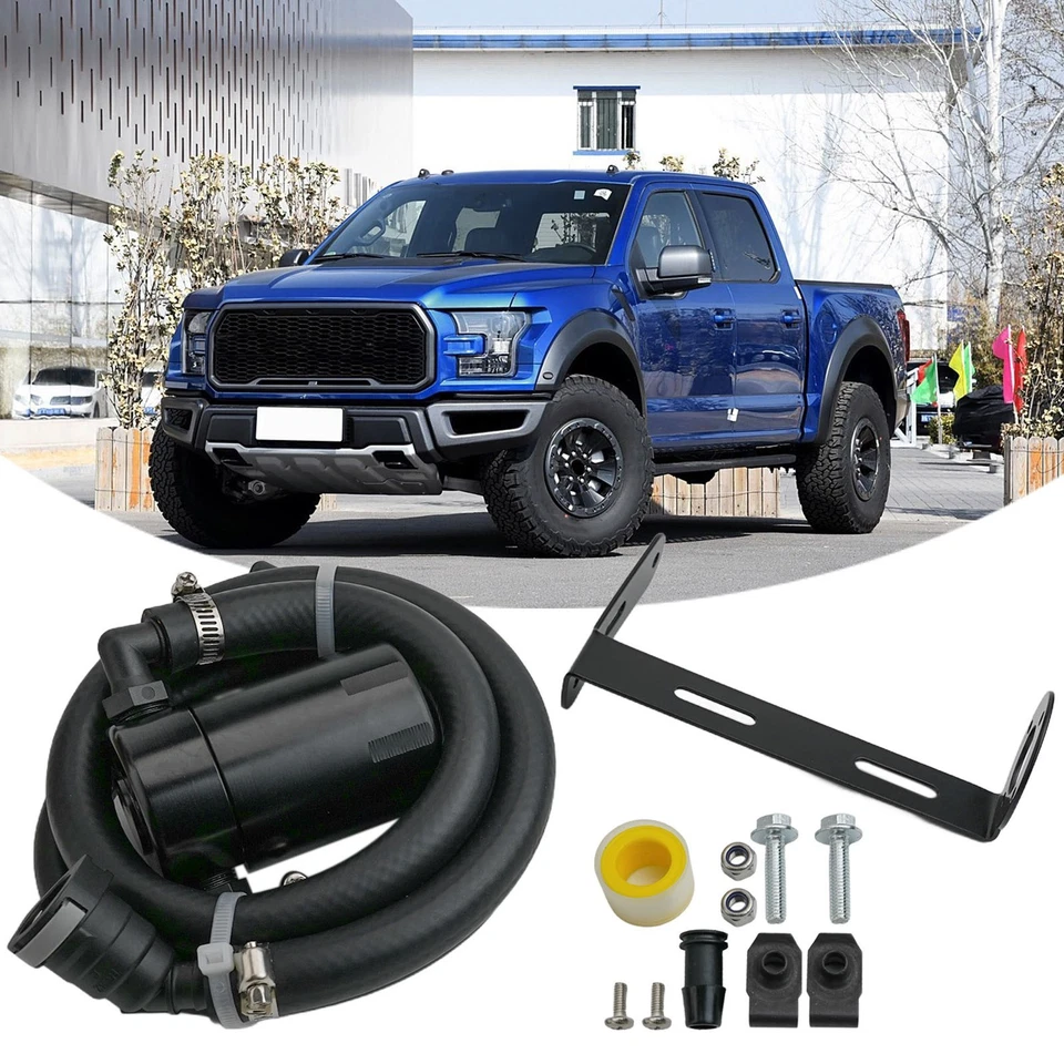 For Ford F150 For Raptor Compatible 3OZ Air Oil Separator and Catch Can Kit - Image 1 of 4