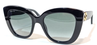 GUCCI GG0327S Black Cat Eye Women's Sunglasses 140 Cat.3 Made in Italy - Image 1 of 4