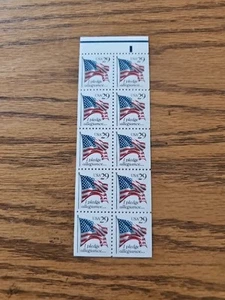 U.S. Scott #2594a USA Flagge 29 Cent Heftscheibe mit 10 postfrischen Briefmarken - Bild 1 von 1