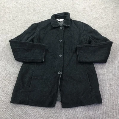 Abrigo Brooks Brothers para mujer pequeño mezcla de lana carbón hecho en Italia Foto 1 de 4