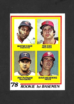1978 TOPPS SET-BREAK # 706 ROOKIE 1st BASEMEN CAGE, COX, PUTNAM, REVERING EX-MT - Image 1 of 2