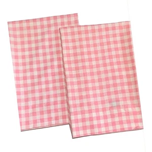 Morgan-Jones, Pink & White Check Standard Size Pillowcases, 1 Pair - Picture 1 of 3
