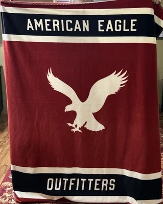 Vintage Limited Edition AEO American Eagle Fleece Blanket Throw Soft 60 X 50 - Image 1 of 4