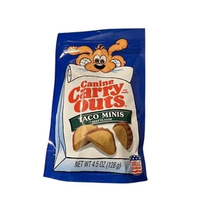 (5) Packs Canine Carry Outs Taco Minis Beef Flavor Dog Treats Total 22.5 Oz - Picture 1 of 2