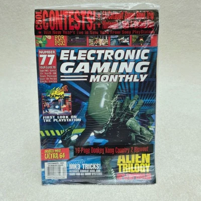 Vintage Electronic Gaming Monthly Issue 77 (December 1995) - Sealed in Polybag - Image 1 of 4