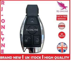 3 Button Remote Key Fob Case for Mercedes Benz C G E R S Class GL SL SLK + LOGO - Picture 1 of 4