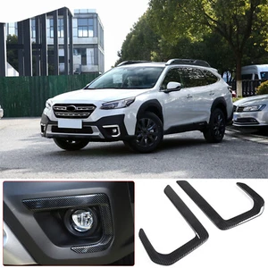 ABS Carbon Car Front Fog Light Eyebrow Cover Trim For ​Subaru Outback 2021-2023 - Picture 1 of 12