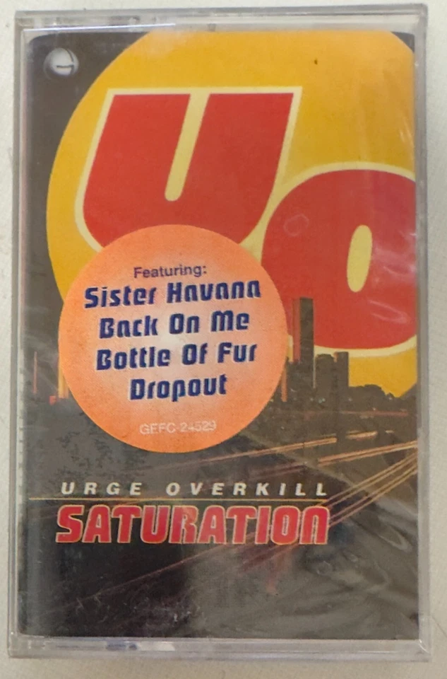 BRAND NEW SEALED CASSETTE~URGE OVERKILL SATURATION~OG 1993 ALT-ROCK GLAM METAL - Image 1 of 2