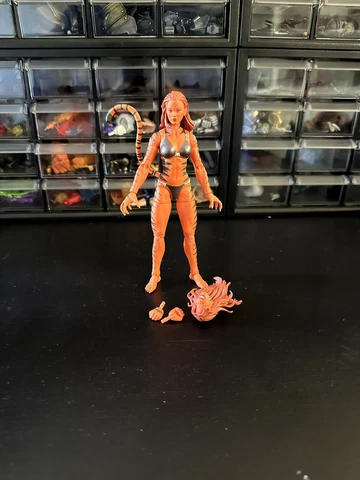 Loose 2021 Hasbro 6" Marvel Legends Retro "Tigra The Feline Fury" Action Figure Cover