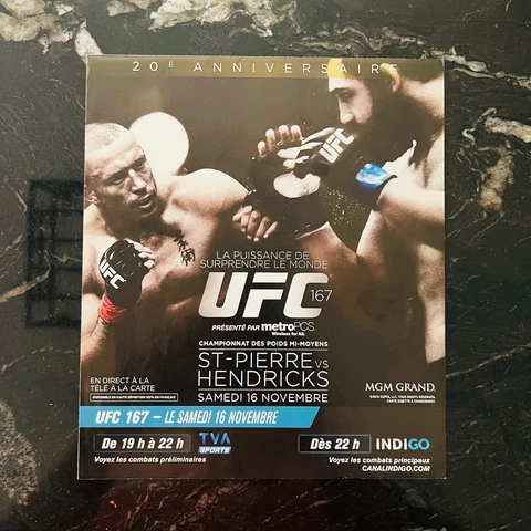 UFC 167 EVENT MINI PROMO POSTER GSP VS HENDRICKS MINT 8.75 X 10.25 EXPANDS Cover