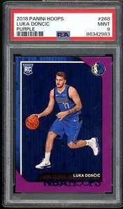 Luka Doncic Rookie Card 2018-19 Panini Hoops Purple #268 PSA 9