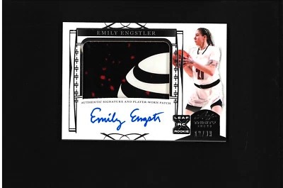 Emily Engster Auto Washington MYSTICS WNBA LOGO JERSEY Autograph Leaf TRINITY - Image 1 of 2