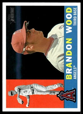2009 Topps Heritage #527 Brandon Wood Card - Image 1 of 2