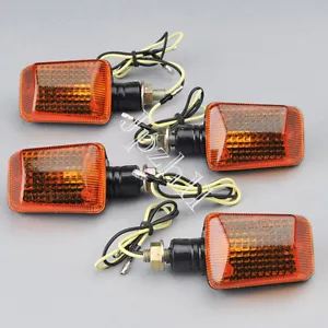 4Pcs Orange Lens Motorcycle Bike Turn Signal Indicators Light Bulb Amber 12V Hot - Picture 1 of 6