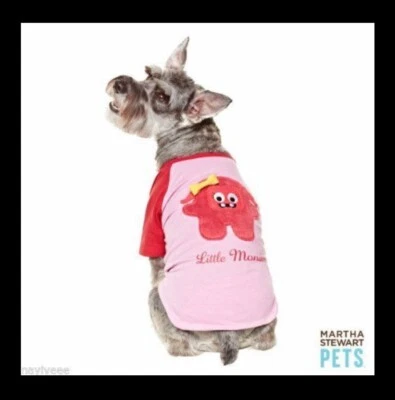 Martha Stewart Pets Pink “Little Monster” Mrs. Furry Dog T Shirt Sz M - Image 1 of 4
