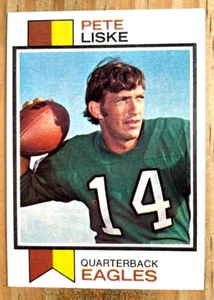 1973 TOPPS PETE LISKE CARD #422 ARGONAUTS STAMPDERS BC LIONS EAGLES JETS BRONCOS - Bild 1 von 2