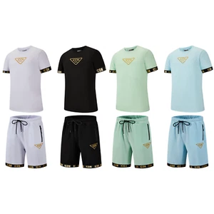 Nuevo Conjunto de Camiseta + Pantalones Cortos Para Hombre ICON2 Material Waffle Texturizado Chándal Verano - Imagen 1 de 45