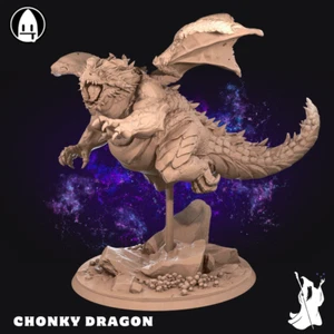 Chonky Dragon Forge Boss Dungeon Underdark DnD Miniature D&D RPG Mini 3D Printed - Picture 1 of 7