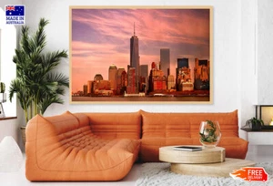 (Laminated) Empire State Building & Manhattan City In New York, USA 91x61cm - Picture 1 of 6