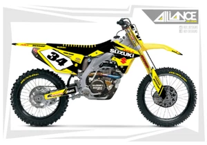 2010 2011 2012 2013 2014 2015 2016 RMZ 250 GRAPHICS KIT SUZUKI RMZ250 MX DECALS - Picture 1 of 7