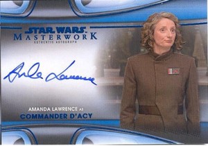 2021 Star Wars Masterwork MWA-AL Amanda Lawrence D'Acy Blue Foil Autograph 08/99