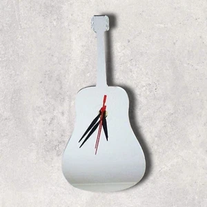 Acoustic Guitar Shaped Clocks - Many Colour Choices - Picture 1 of 4