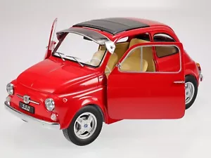 Fiat 500 F red Custom Tuning diecast model car 120061 KK-Scale 1:12 - Picture 1 of 9