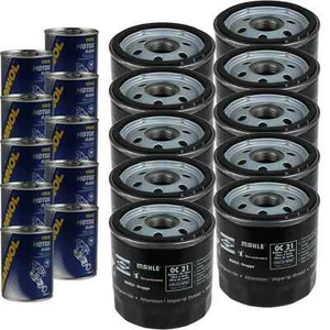 10x Original MAHLE / KNECHT Ölfilter OC 21 + 10x SCT Motor Flush Motorspülung - Bild 1 von 4