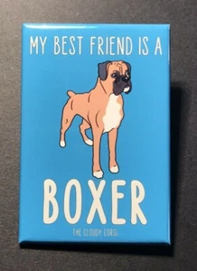Boxer Dog Magnet Cute Handmade Puppy Gifts Accessories and Kitchen Home Decor - Picture 1 of 12