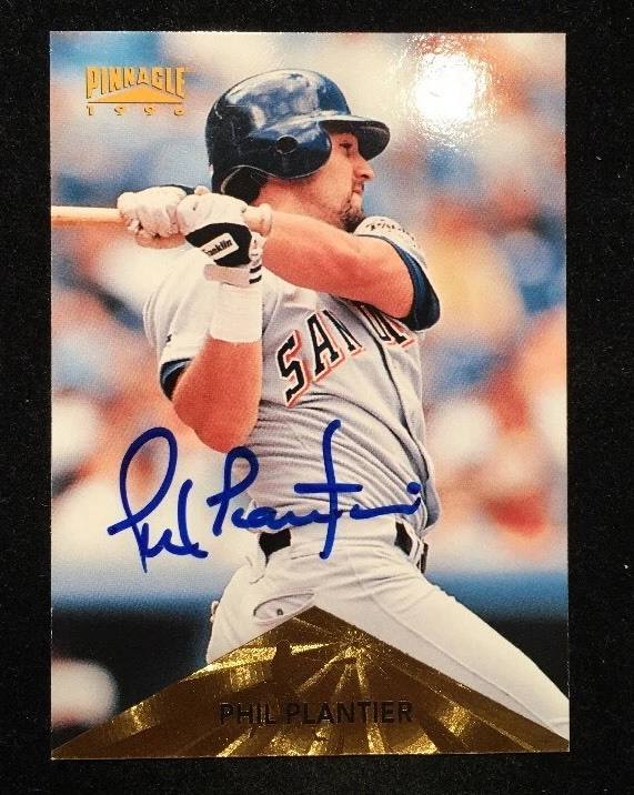 PHIL PLANTIER 1996 PINNACLE AUTOGRAPHED SIGNED AUTO BASEBALL CARD 29 PADRES - Image 1 of 1