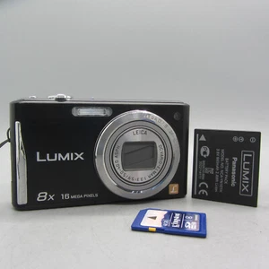Panasonic Digital Camera Lumix DMC-FS35 16.1MP Black Tested - Picture 1 of 8