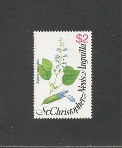 St. Kitts-Nevis #396 (A64) Sehr guter Erhaltungszustand - 1980 2 $ Salvia Serontina Blume  - Bild 1 von 1