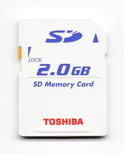 Toshiba 2GB SD Genuine Camera Memory Card - Picture 1 of 1