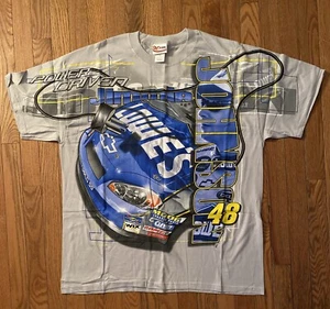 Brand New Jimmie Johnson NASCAR TShirt All Over Front & Back Print 2008 Lowes XL - Picture 1 of 12