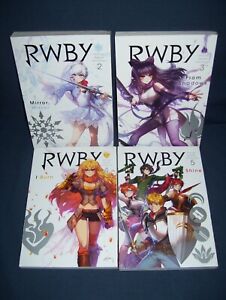 RWBY Official Manga Anthology Lot #2, #3, #4 & #5 Used Softcovers Viz Media