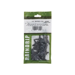 Conector de riego por goteo Raindrip 307025B plástico negro 50 PSI para 1/4 pulg. Tubo - Imagen 1 de 2