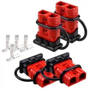 4x 50A 12V Car Battery Quick Connect Disconnect Power Wire Cable Connector Plug - Picture 1 of 19