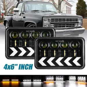 2 faros LED de 4x6 pulgadas lámpara DRL alta/baja para Buick Electra 1975-1990 - Imagen 1 de 12