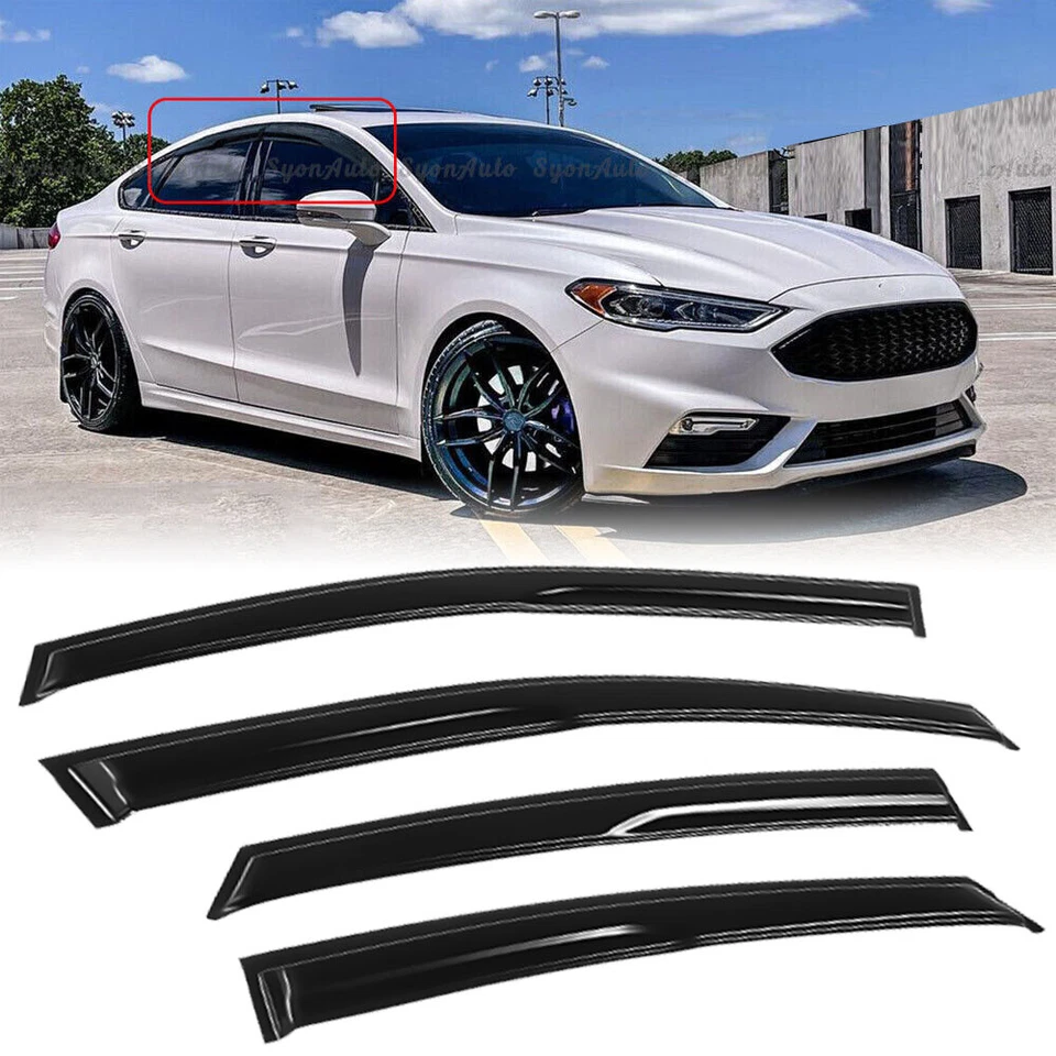 For Ford Fusion 2013-2020 Mugen Style Window Vent Visor Rain Guards Deflector - Изображение 1 из 4
