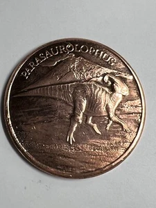 1 oz Kupfermedaille - Parasaurolophus Dinosaurier - Bild 1 von 5