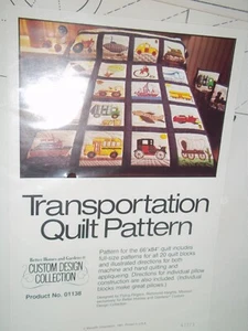 Transportation Quilt Pattern Better Homes and Gardens 66" X 84" NEW IN PACKAGE - Picture 1 of 3